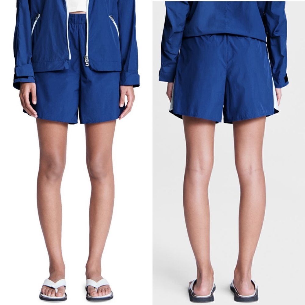 RAG & BONE Penn Pull-On Shorts, Relaxed Fit,‎ Size Large (14/16), Blue, NWT
